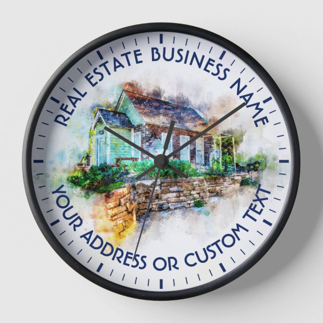 Horloge Agent Réalisateur De L'Agence Immobilière Et Nom D (Recto)