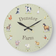 Horloge agricole avec nom de famille ou de ferme