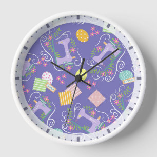 Horloge Aimer Machine à coudre violet