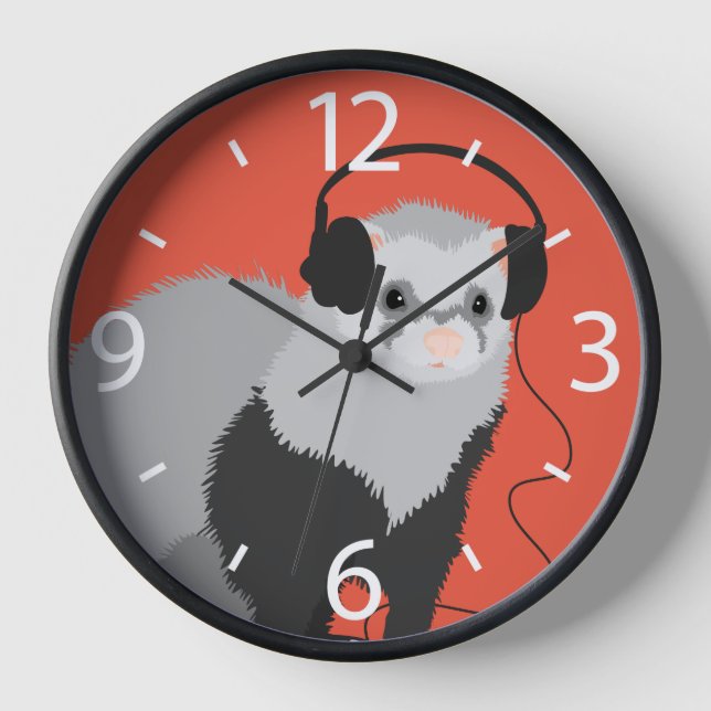 Horloge Amant Musique Drôle Ferret (Recto)