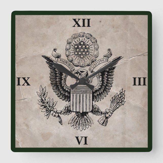 Horloge américaine Old Fashioned au blason (Recto)