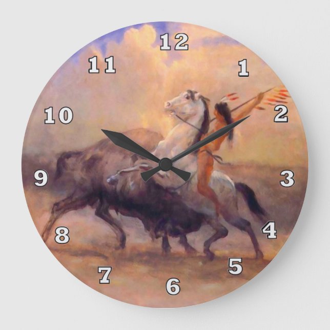 Horloge Amérindienne de la Chasse de Buffalo (Recto)