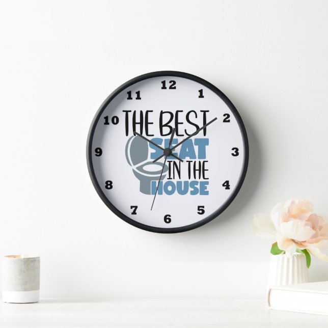 Horloge Amusant meilleur siège maison salle de bain art du (Maison)