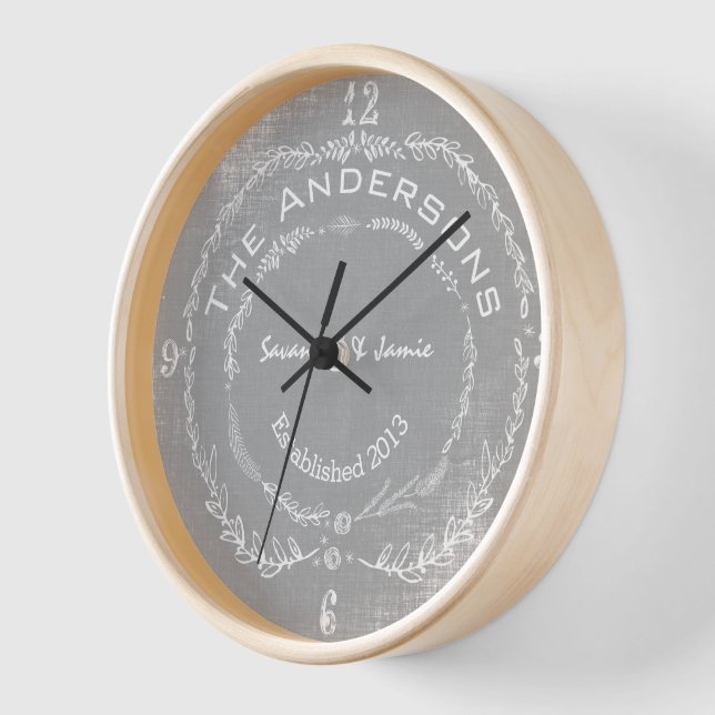 Horloge Ancien tourbillon Floral Rustique (Angle)