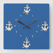 Horloge - Ancres blanches