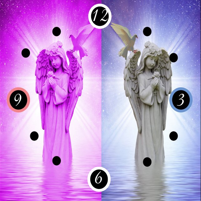 Horloge Angle rose de nuit et de jour (Créateur téléchargé)