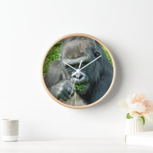 HORLOGE ANIMAUX SAUVAGES - GORILLAS