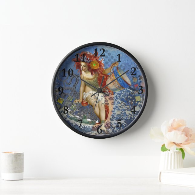 Horloge Aquarius Mermaid Bleu gothique (Maison)