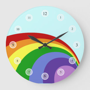 Horloge arc-en-ciel rétro