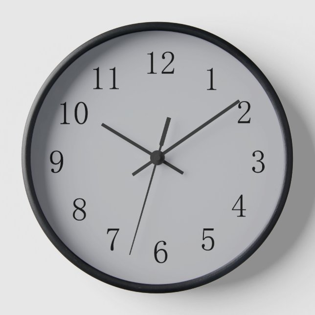 Horloge Argent avec cadran noir Numéros et cadenas mural m (Recto)