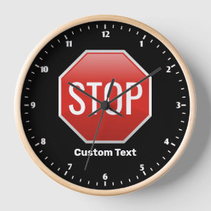 Horloge ARRÊTER L'horloge des signes
