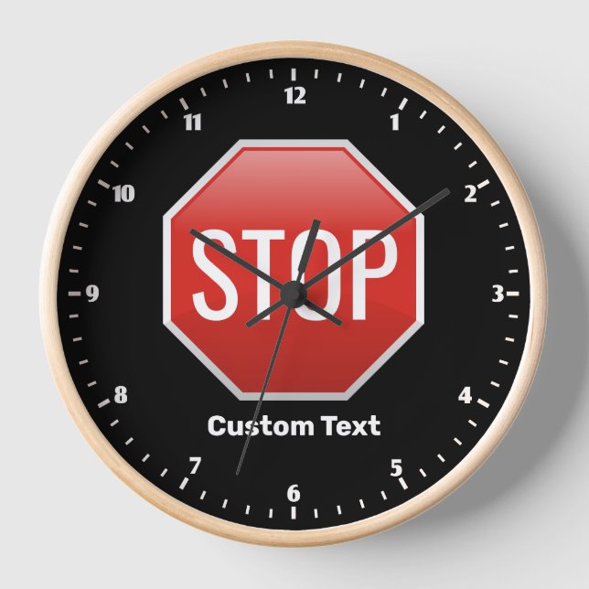 Horloge ARRÊTER L'horloge des signes (Recto)