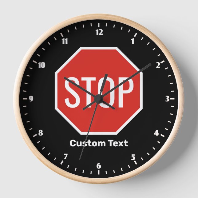 Horloge ARRÊTER L'horloge des signes (Recto)