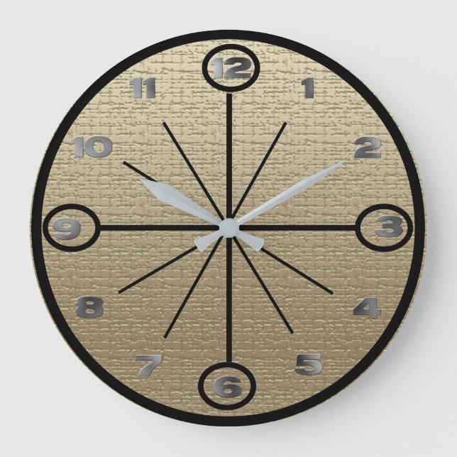 Horloge - Arrière - plan en lin avec des chiffres  (Recto)