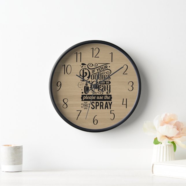 Horloge art du mot dans la salle de bains (Maison)