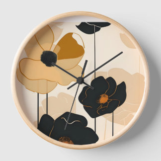 Horloge Art Floral Moderne Impression