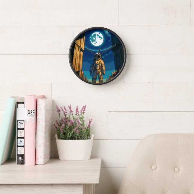 Horloge Astronaut Beneath the Celestial Gate (Salle de lecture)