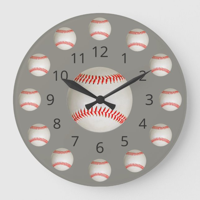 Horloge Atom de baseball avec nombre (Recto)
