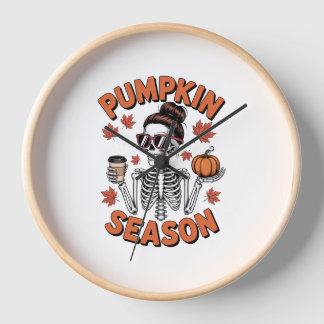 Horloge Automne Saison Citrouille
