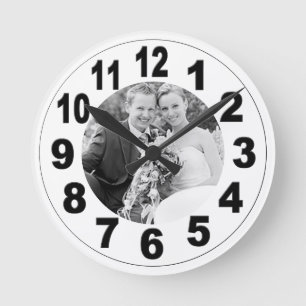 Horloge avec grand nombre et votre image / horloge