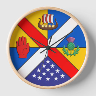 Horloge avec manteau JamFam Design d'armoiries