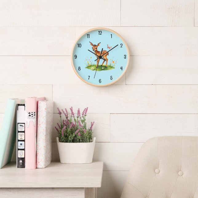 Horloge Baby deer nursery (Salle de lecture)