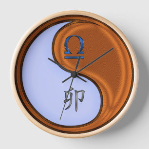 Horloge Balance & Lapin de Bois