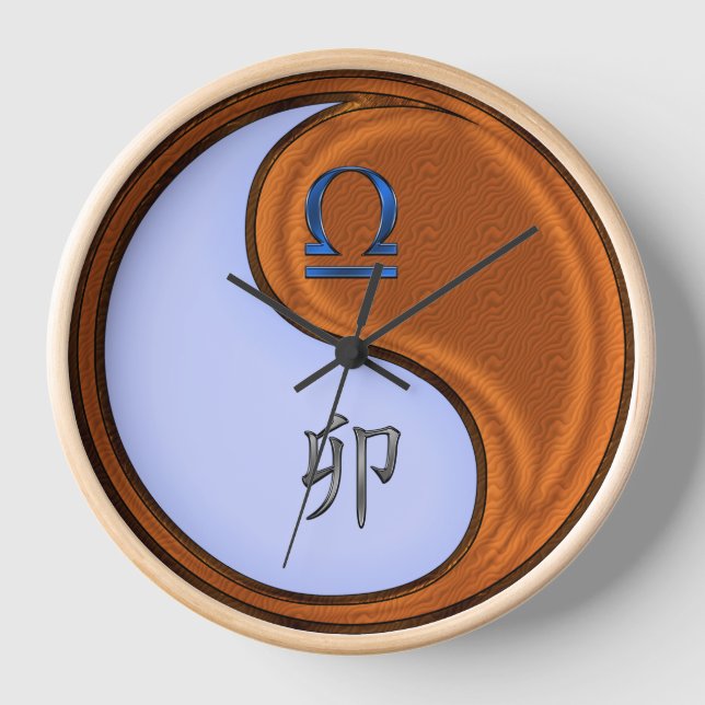 Horloge Balance & Lapin de Bois (Recto)