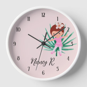 Horloge Ballerina Tropical Ballet Rose