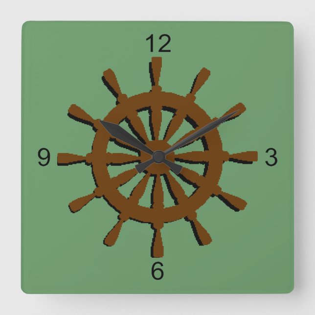 Horloge - barre de bateau (brun) (Recto)