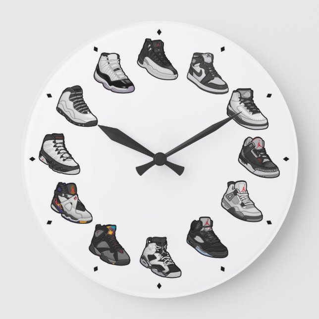 Horloge Basket Acrylique (noir/blanc) (Recto)