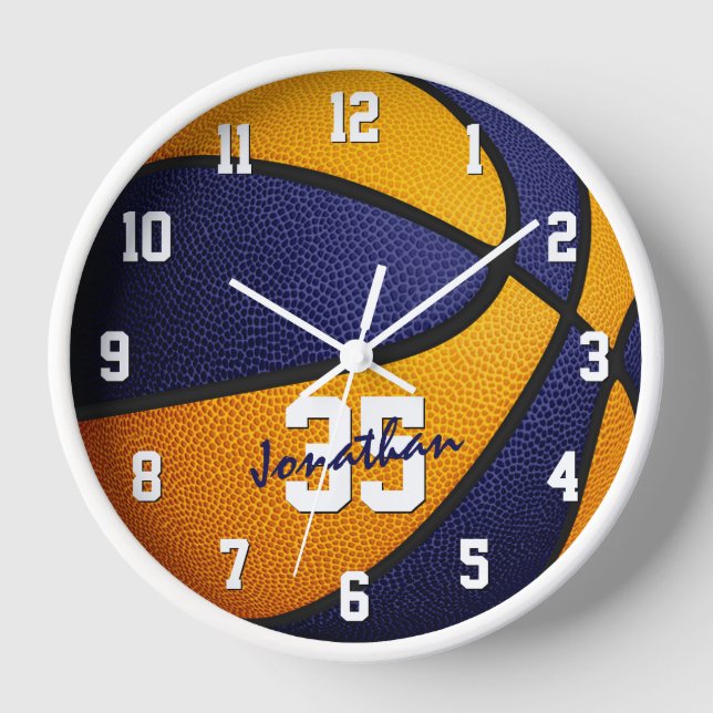 Horloge basket-ball personnalisé pour les filles des garço (Recto)