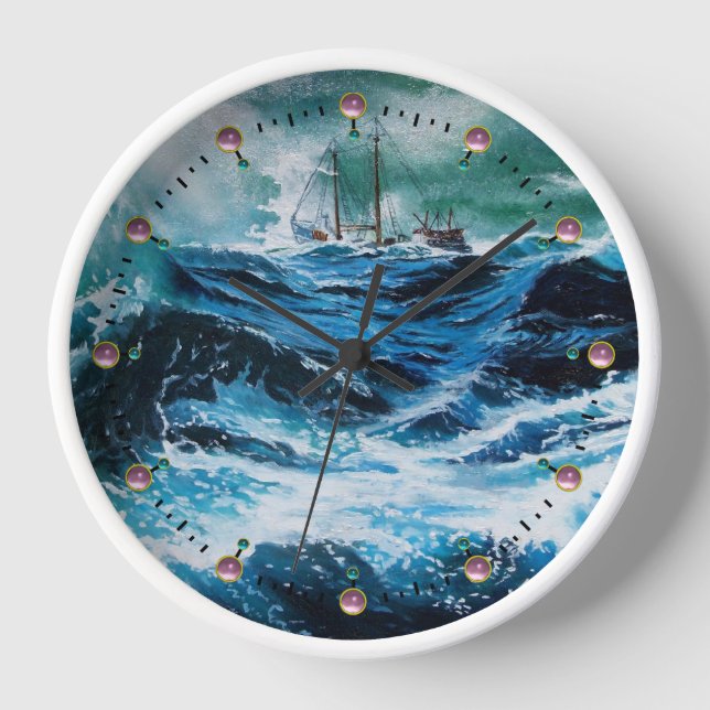 Horloge Bateau dans la mer dans la tempête (Recto)