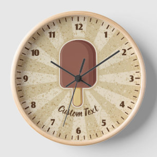 Horloge Bâton à crème glacée au chocolat
