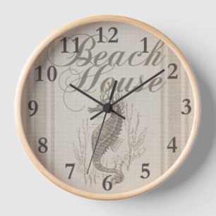 Horloge Beach House Seahorse Seashore