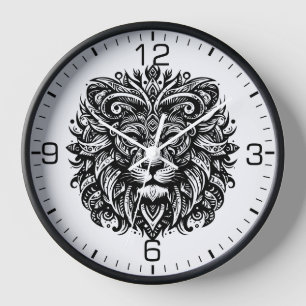 Horloge Beau Lion Tribal