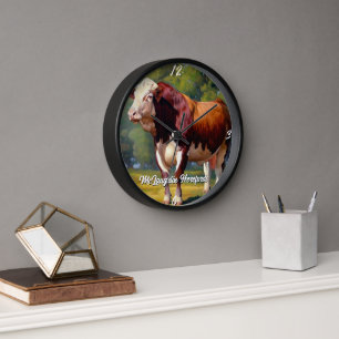 Horloge Beau taureau Hereford
