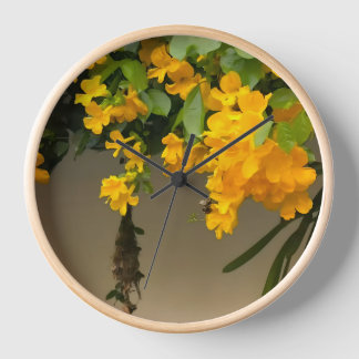 Horloge Beauté Fleur Dorée