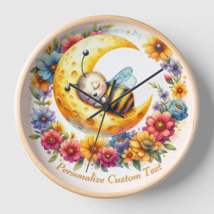 Horloge Bébé Abeille Mignonne Personnalisée Endormie sur l