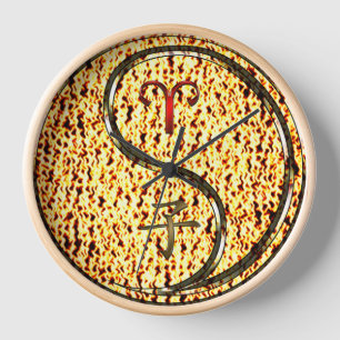 Horloge Bélier & Rat de feu