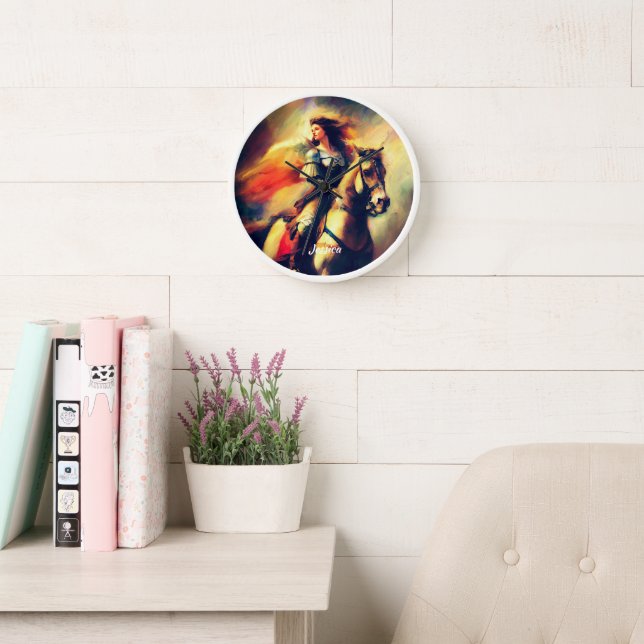 Horloge Belle Valkyrie à cheval (Salle de lecture)