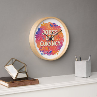 Horloge "Blagues sur notre monnaie"