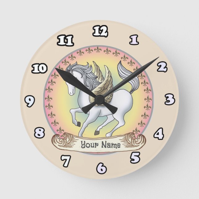 Horloge blanche Pegasus (Recto)