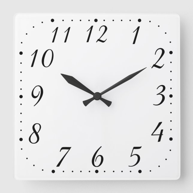Horloge blanche pure Carré (Recto)