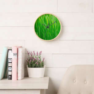 Horloge Blé vert vibrant frais 
