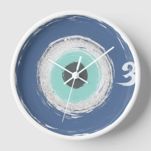 Horloge Bleu Abstrait