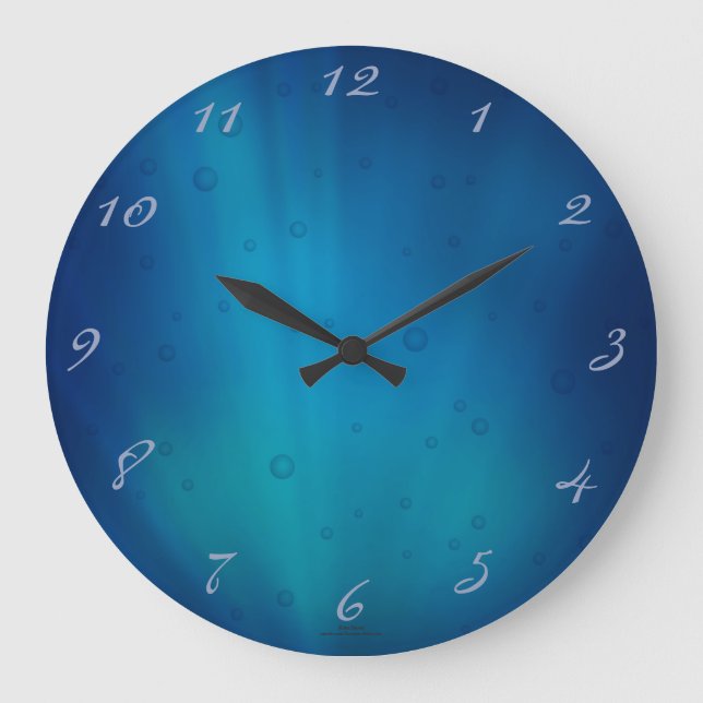 Horloge bleue claire sous-marine profonde (Recto)