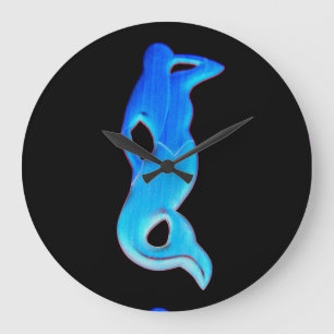 horloge bleue de sirène