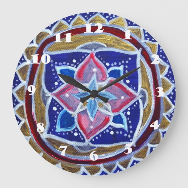 Horloge bleue du mur de Mandala (Recto)