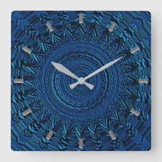 Horloge bleue du mur décoratif